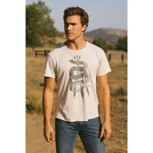 Ralph Lauren Denim & Supply White Snake Arrow T Shirt Tee Top  Mens Size Large